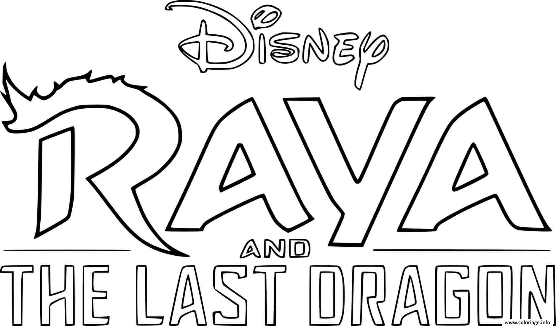 Dessin Disney Raya and the Last Dragon Coloriage Gratuit à Imprimer
