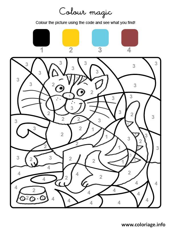 Coloriage Chat Magique Trop Mignon Jecolorie Com