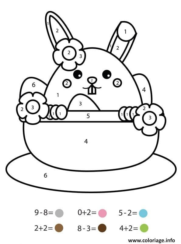 Dessin magique maternelle un lapin dans une tasse Coloriage Gratuit à Imprimer