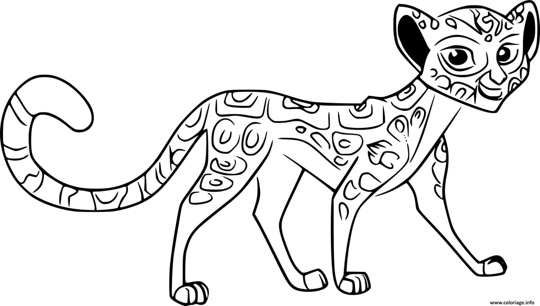 Dessin fuli cheetah Coloriage Gratuit à Imprimer