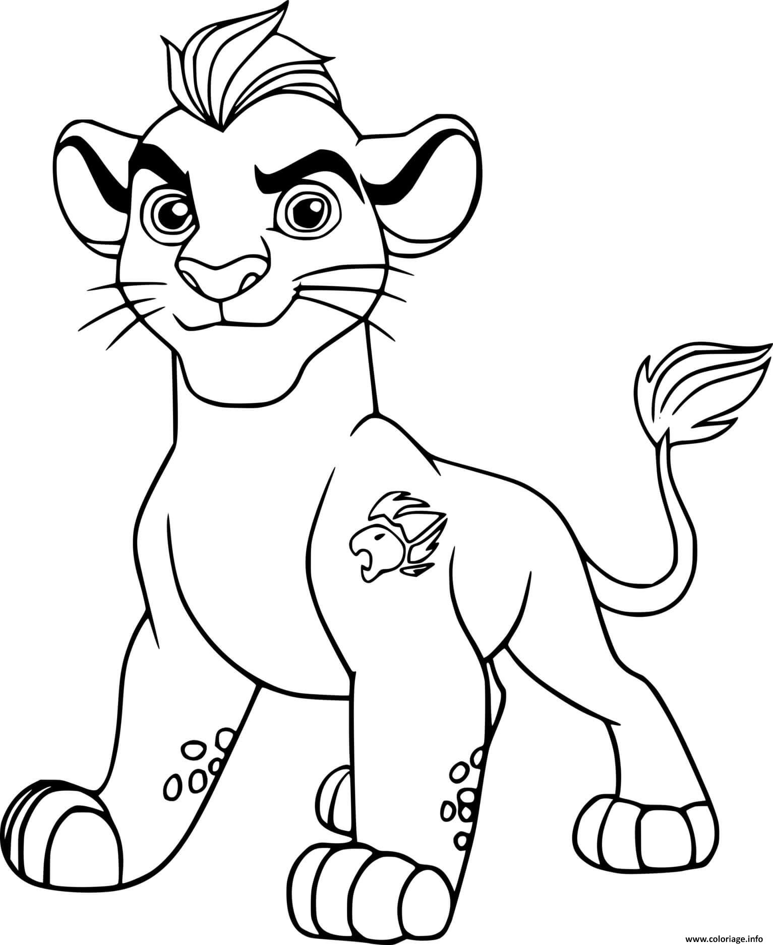 Coloriage Kion La Garde Du Roi Lion JeColorie