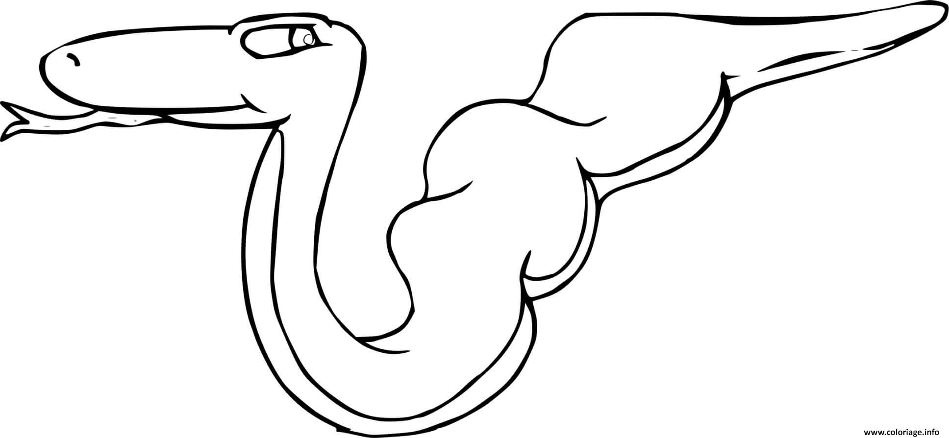 Dessin serpent avec un gros ventre Coloriage Gratuit à Imprimer