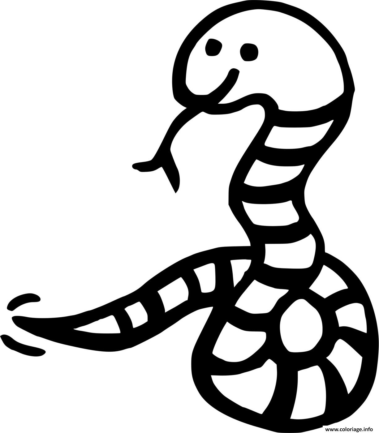 Dessin dessin d un serpent Coloriage Gratuit à Imprimer