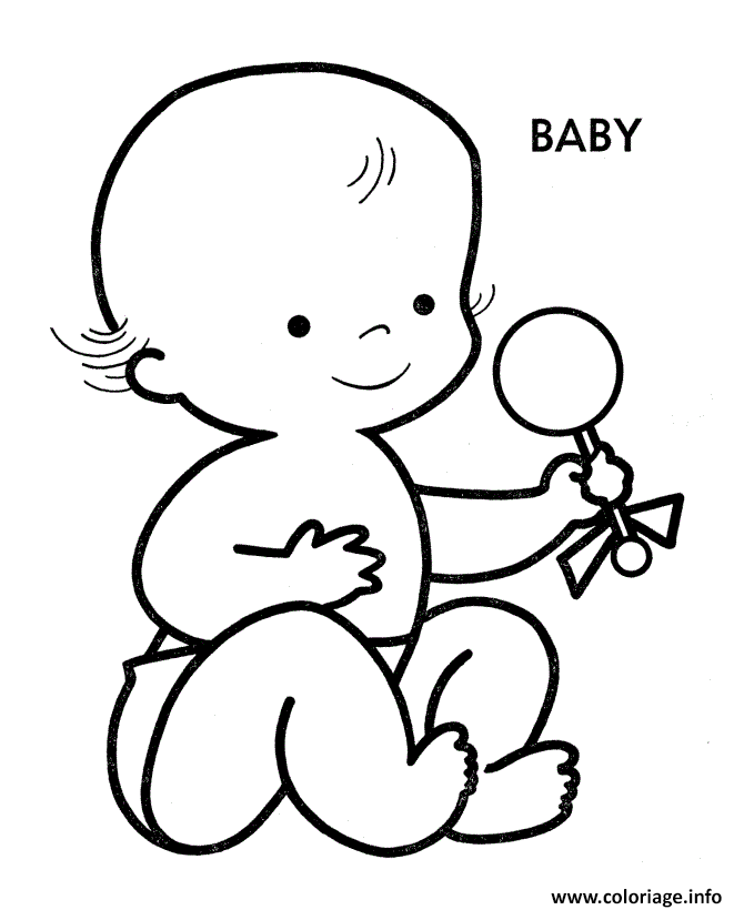 Dessin bebe baby Coloriage Gratuit à Imprimer