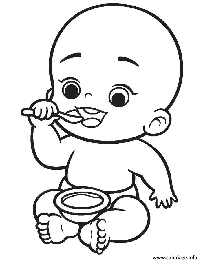 Coloriage Bébé Cuillère à Imprimer Gratuit pour Adultes et Enfants 