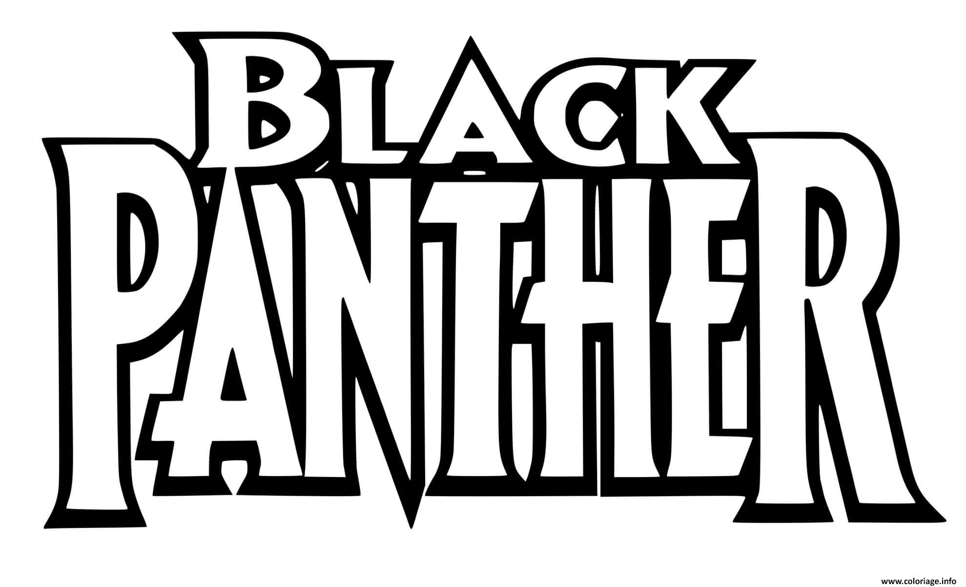 Coloriage Black Panther Logo Dessin à Imprimer