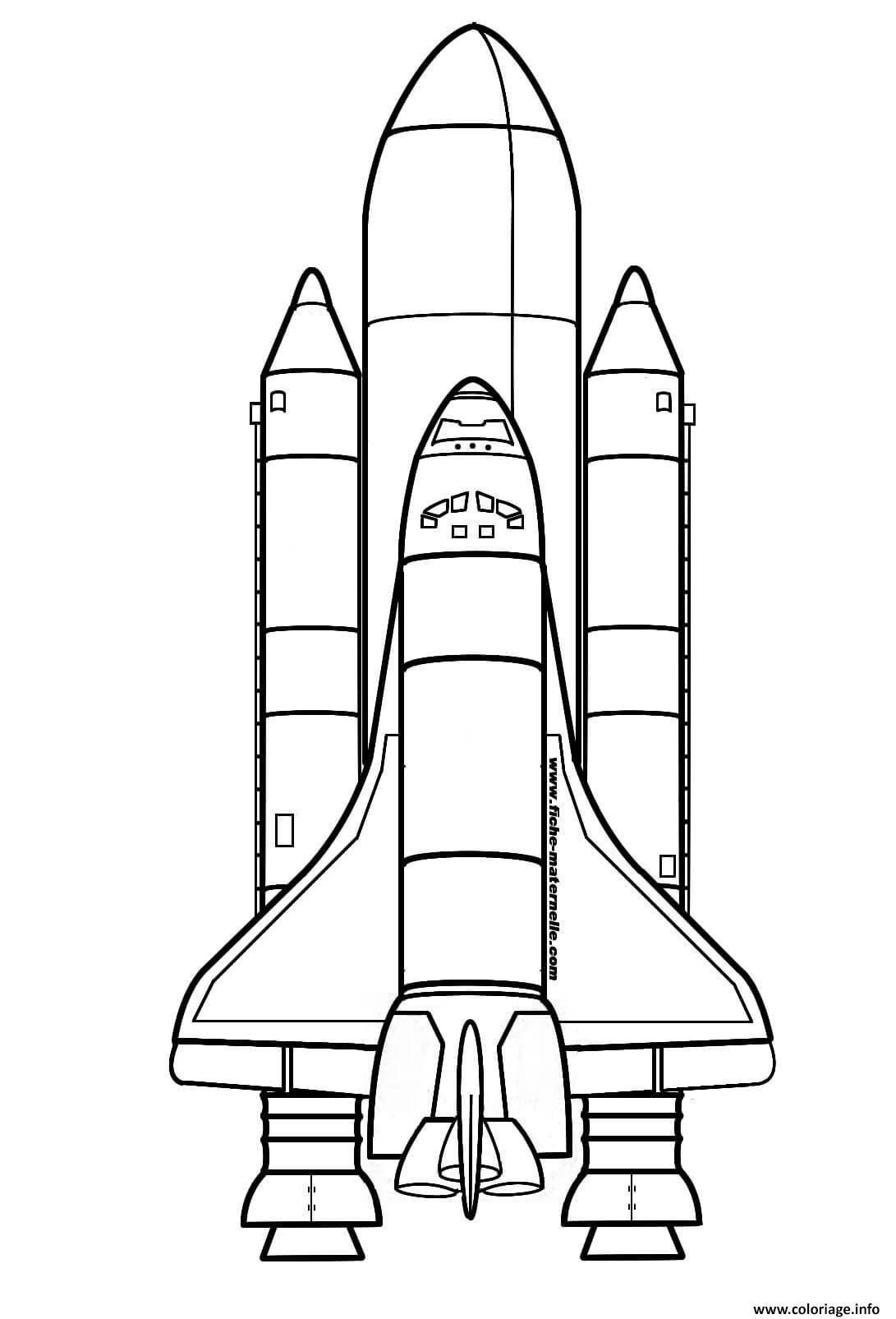 Dessin fusee spatiale Coloriage Gratuit à Imprimer