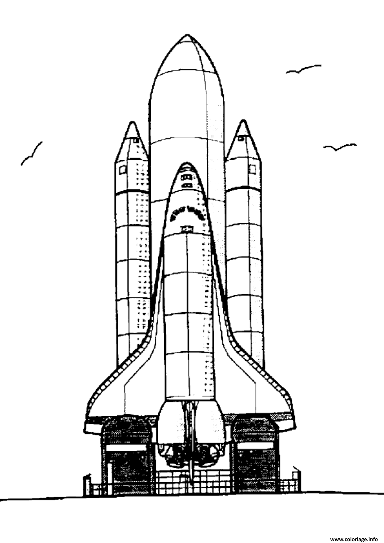 Dessin fusee navette spatiale nasa Coloriage Gratuit à Imprimer