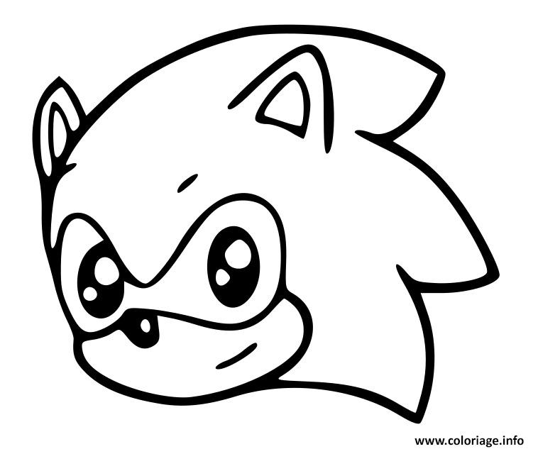 Dessin sonic kawaii Coloriage Gratuit à Imprimer