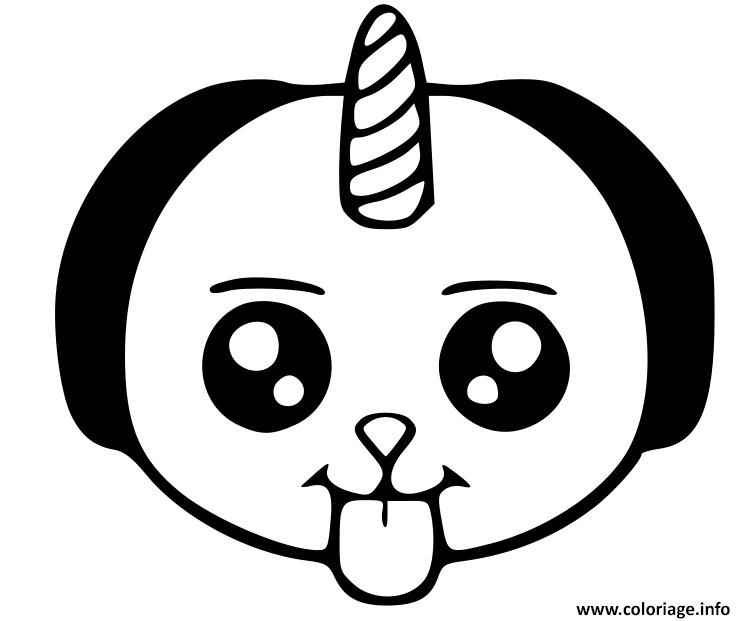 Dessin chat licorne dessin kawaii Coloriage Gratuit à Imprimer