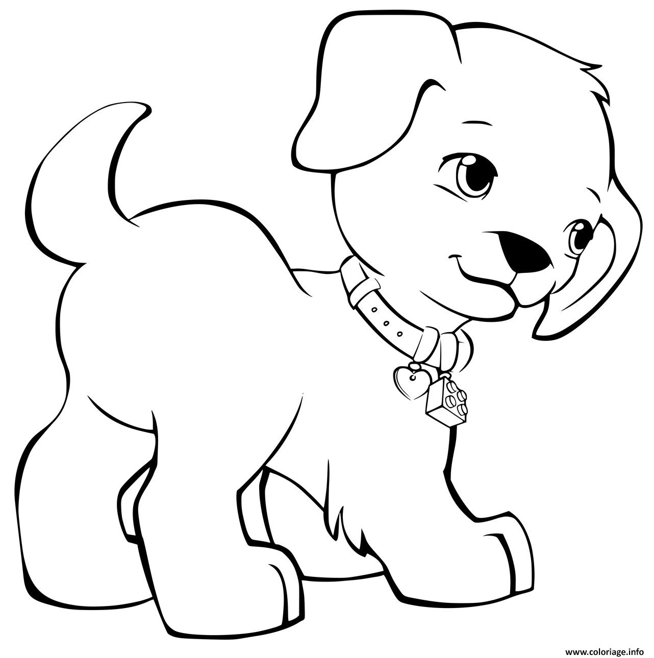 Dessin lego friends chien Coloriage Gratuit à Imprimer