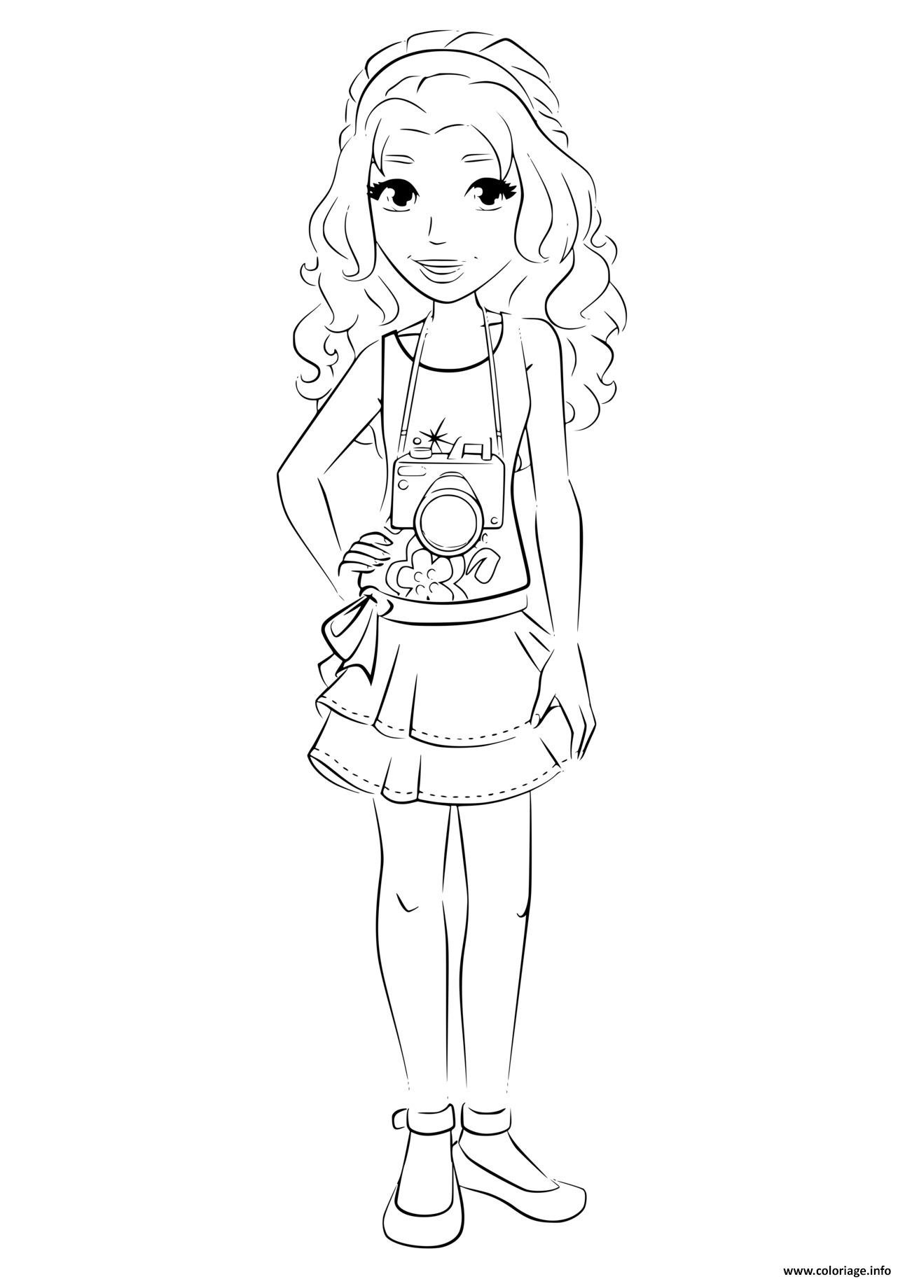 Dessin lego friends emma Coloriage Gratuit à Imprimer