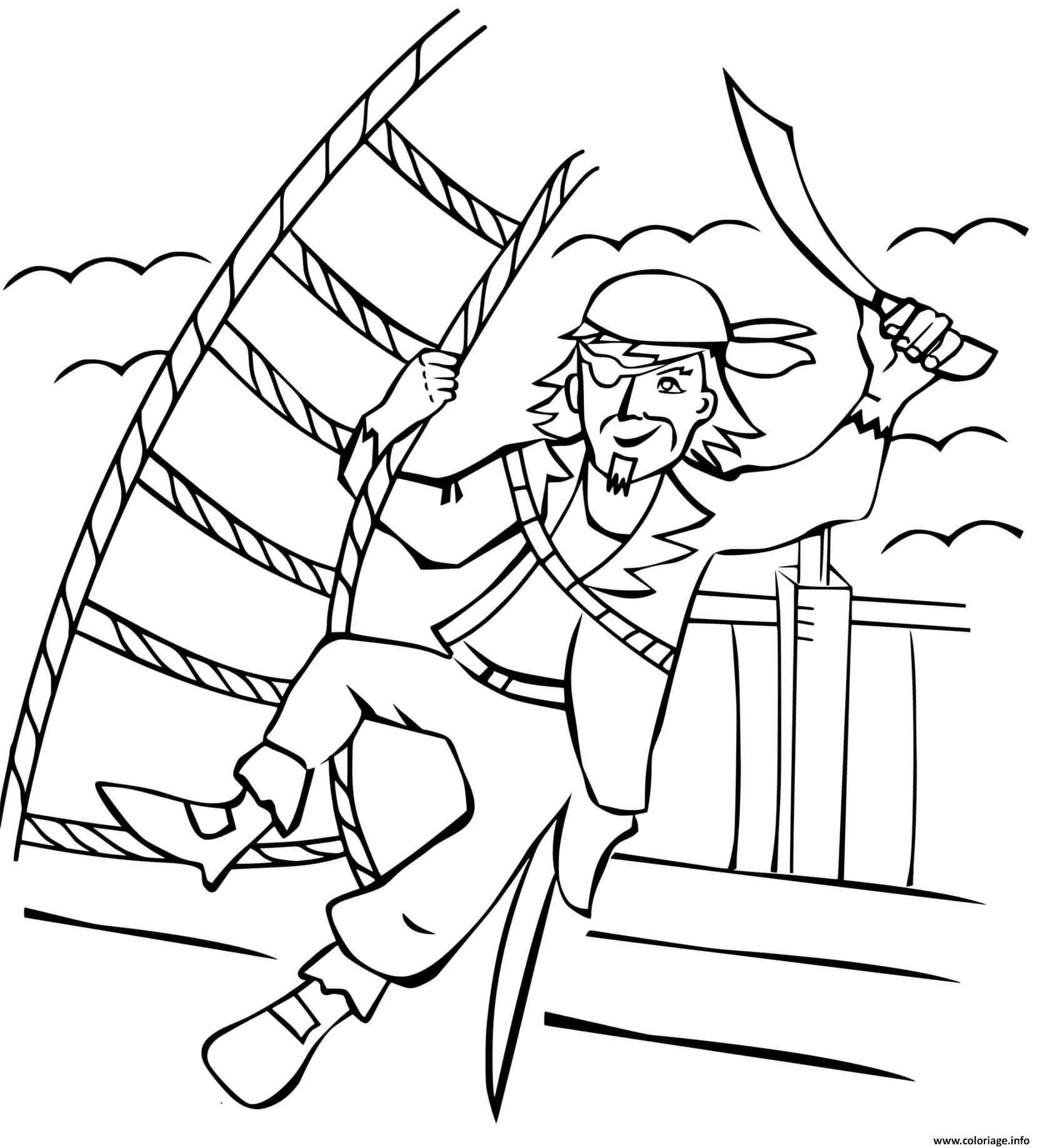 Dessin pirate garcon bateau Coloriage Gratuit à Imprimer