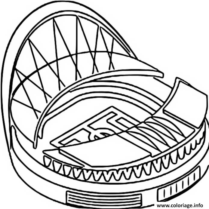 Coloriage euro 2020 2021 wembley stadium londres  JeColorie.com