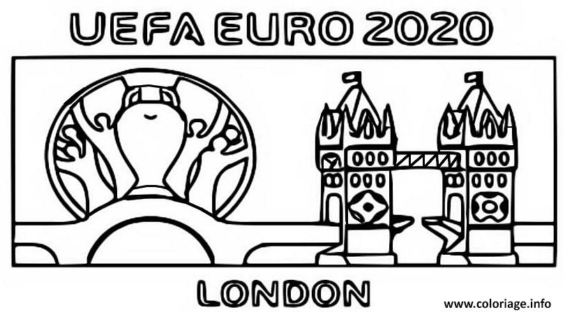 Coloriage Euro 2020 2021 Logo Londres Dessin à Imprimer
