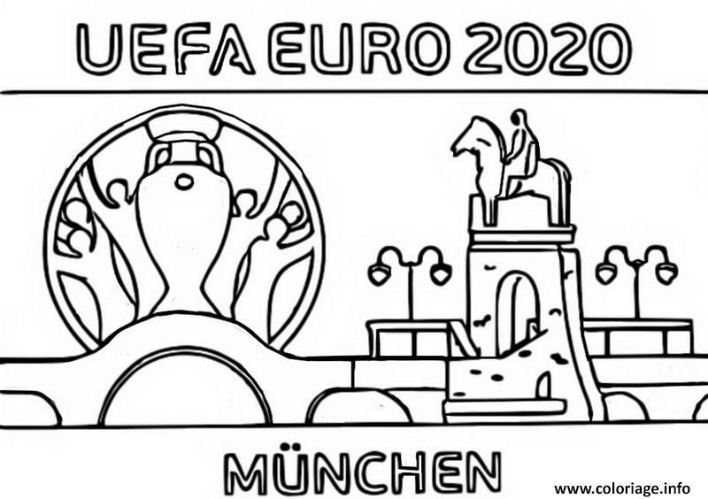 Dessin euro 2020 2021 logo munich Coloriage Gratuit à Imprimer