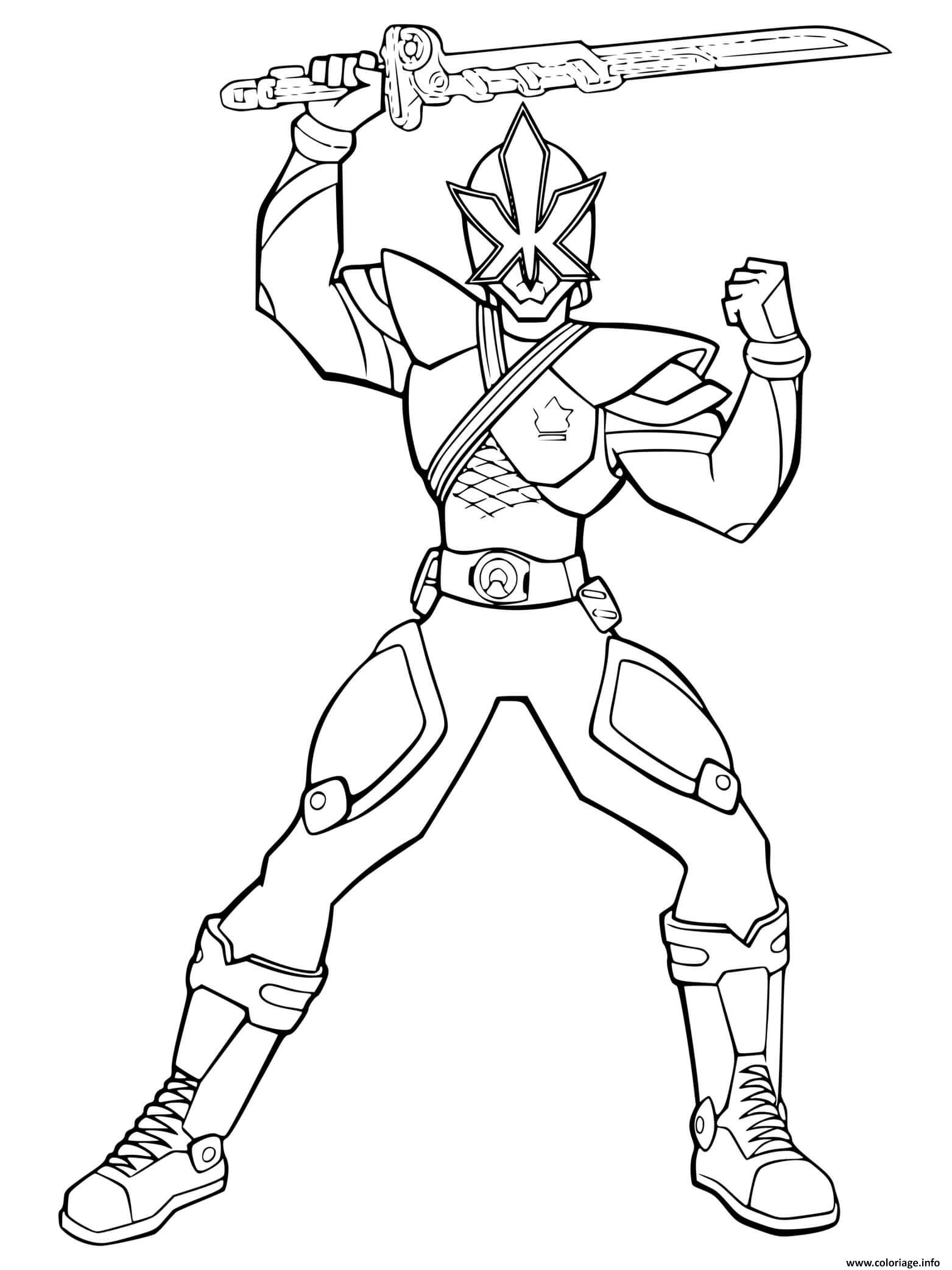 Coloriage power rangers ninja steel  JeColorie.com