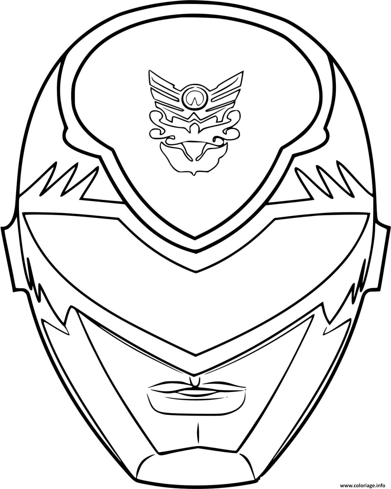 Coloriage Masque Power Rangers Ninja Steel Dessin à Imprimer