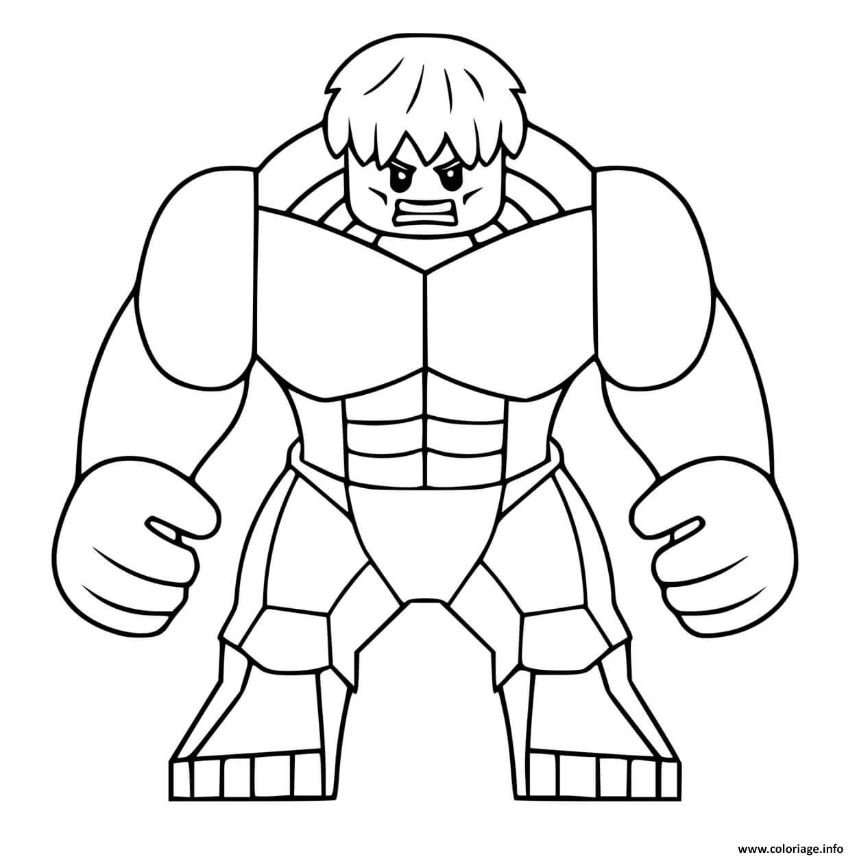 Coloriage lego hulk  JeColorie.com