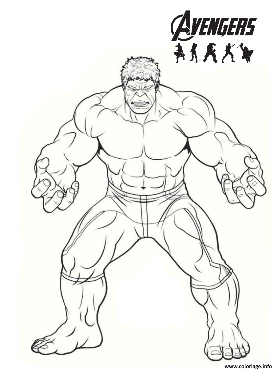 Rythmique Accessible treinte Coloriage Hulk A Imprimer Recours Des 