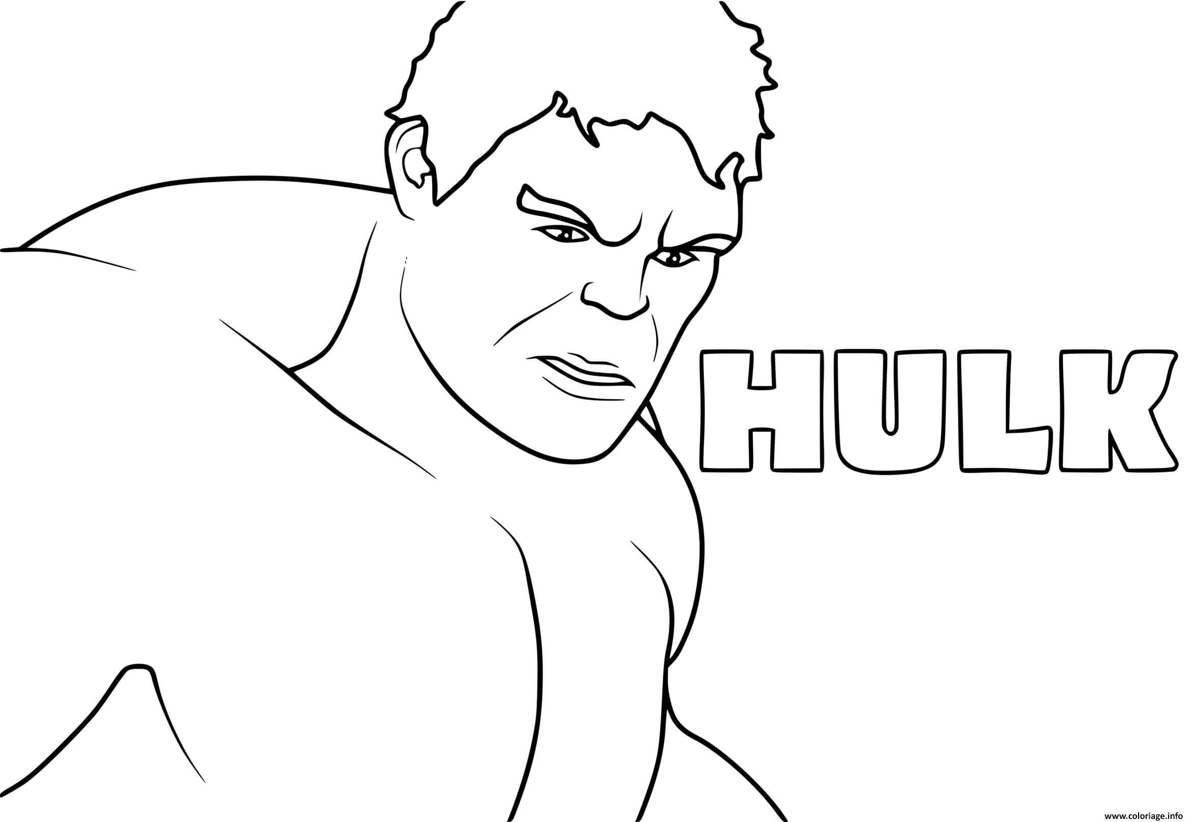 Coloriage Hulk Personnage De Fiction Dessin à Imprimer