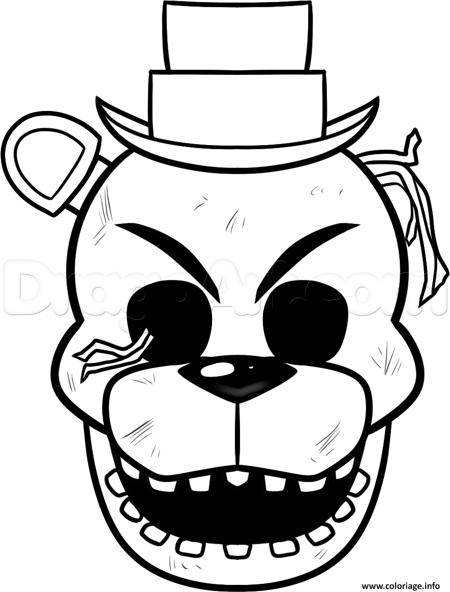 Coloriage Not Happy Five Nights At Freddy Fnaf Coloring Pages Dessin à Imprimer