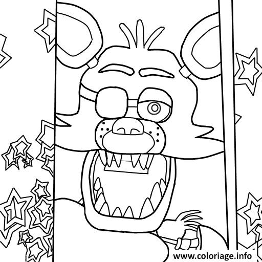 Dessin five nights at freddys fnaf foxy to color coloring pages Coloriage Gratuit à Imprimer