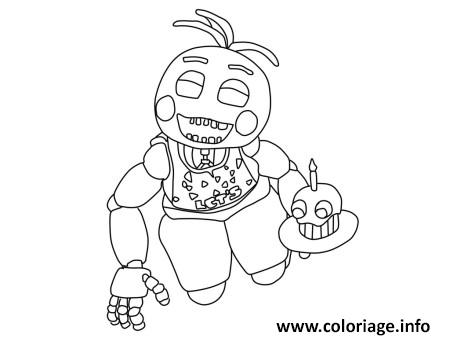 Coloriage Five Nights At Freddys Fnaf 2 Birthday Coloring Pages