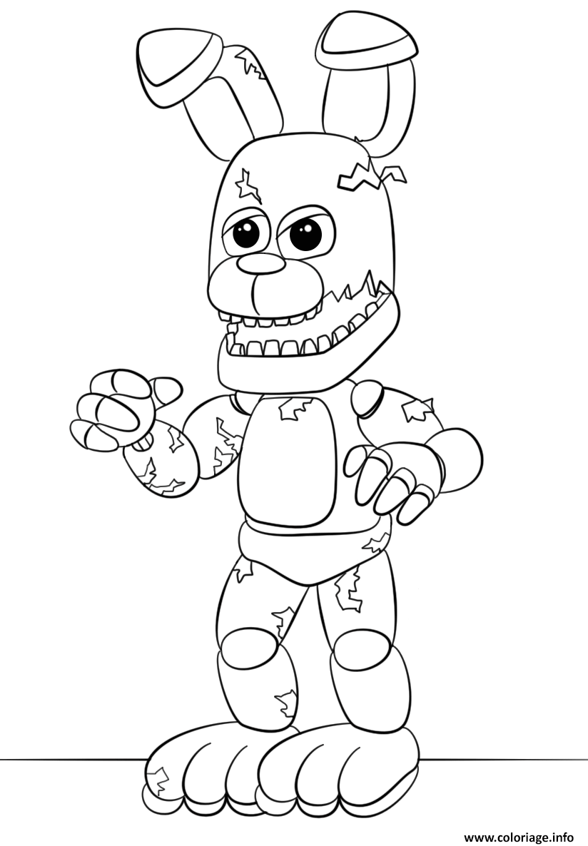 Dessin fnaf springtrap Coloriage Gratuit à Imprimer