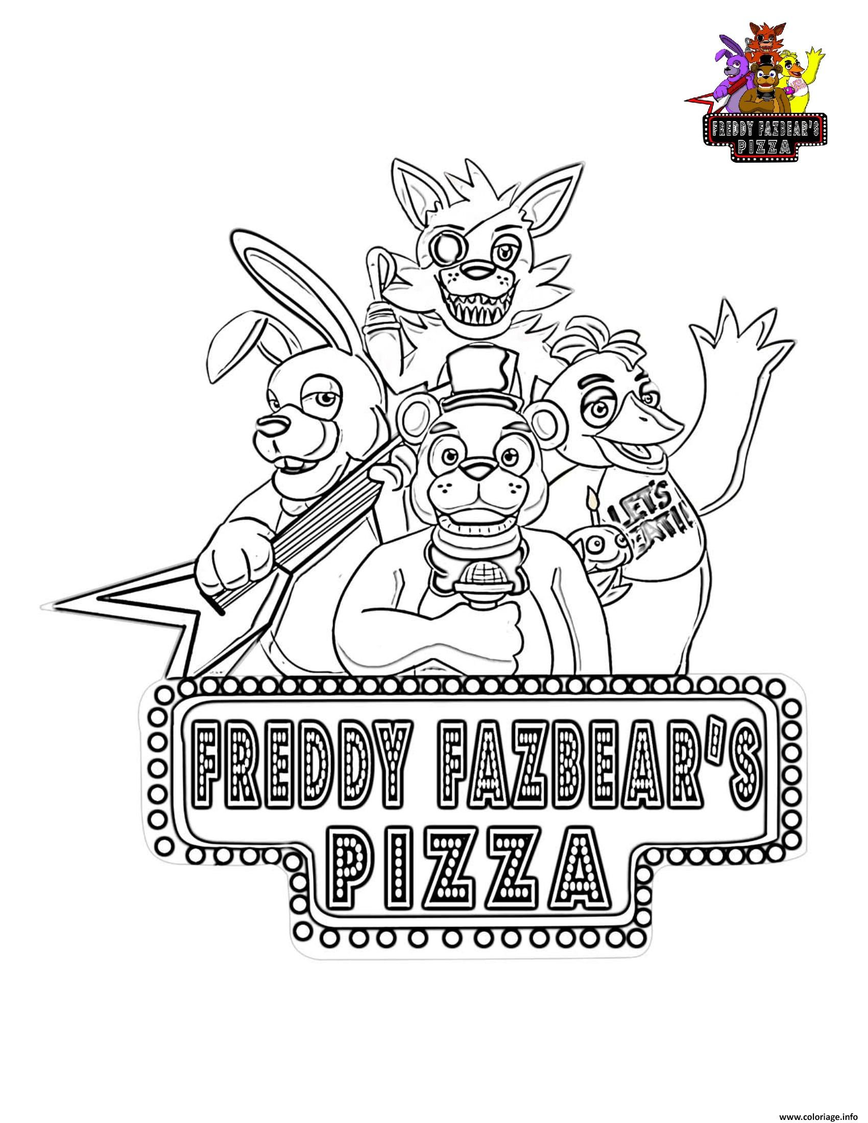 Coloriage Five Nights At Freddys FNAF Dessin FNAF Imprimer