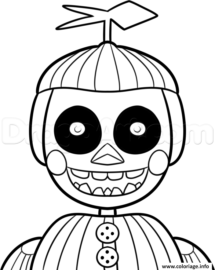 Dessin phantom balloon boy phantom five nights at freddys fnaf coloring pages Coloriage Gratuit à Imprimer