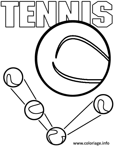 Dessin Tennis Coloriage Gratuit à Imprimer