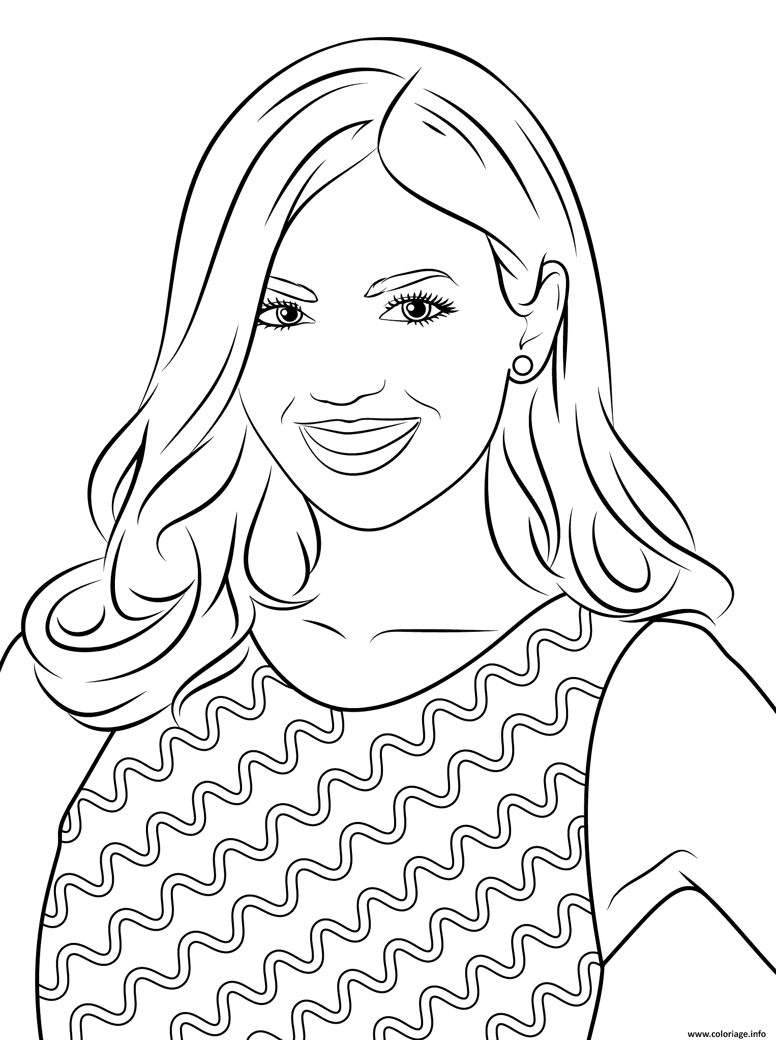 Dessin victoria justice celebrite star Coloriage Gratuit à Imprimer