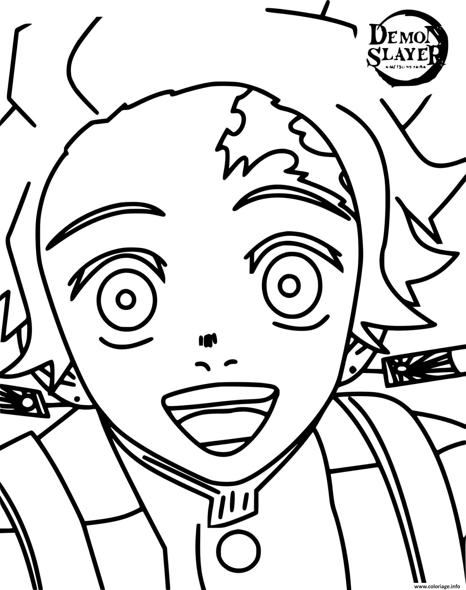 Happy Tanjiro Kamado Kimetsu No Yaib Coloring Page Printable Images Hot Sex Picture