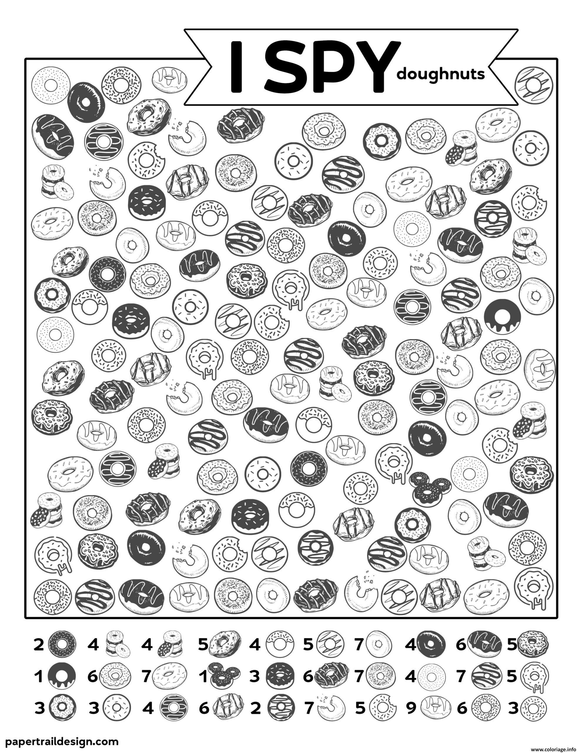 Dessin Beigne Doughnuts Coloriage Gratuit à Imprimer