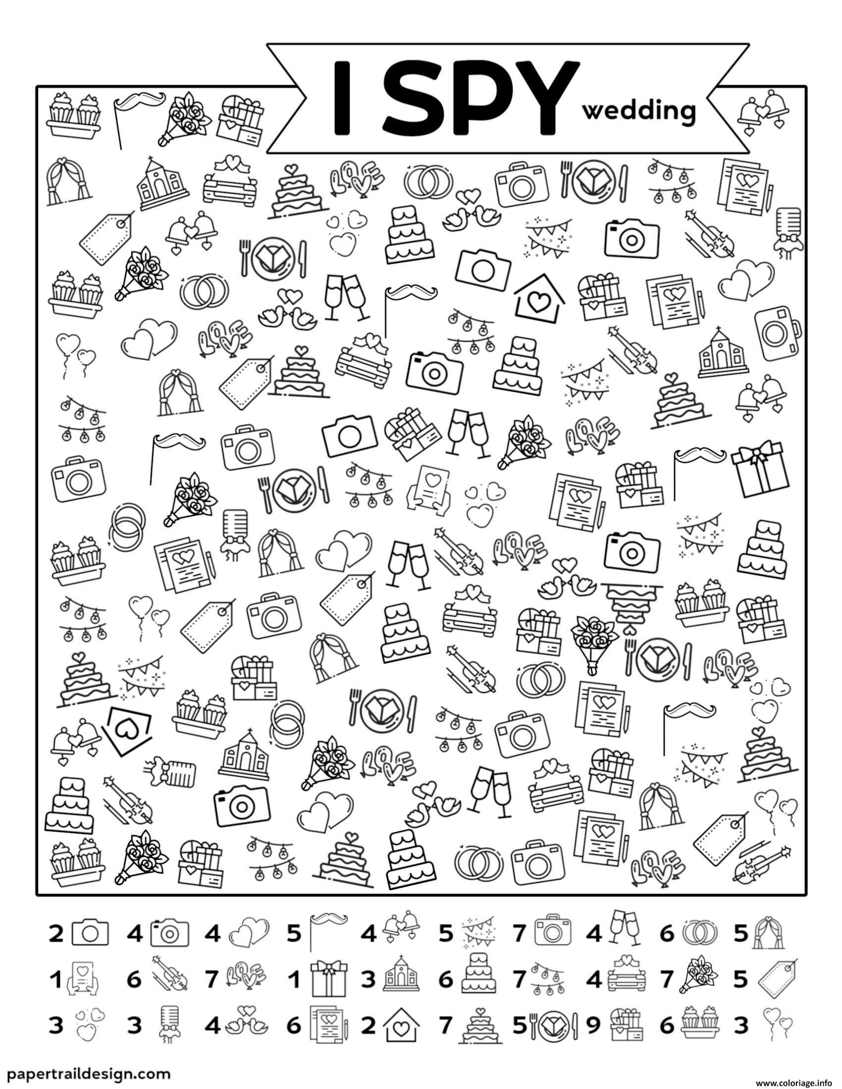 Coloriage Mariage Cherche Et Trouve JeColorie
