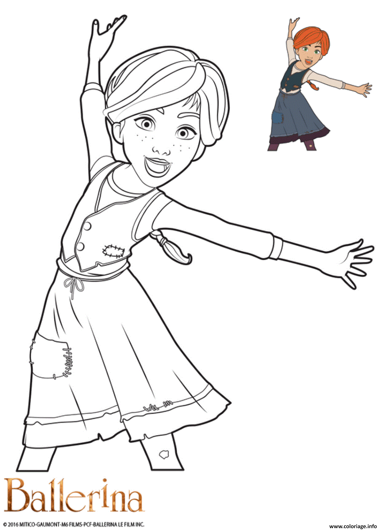 Dessin danseuse ballerina Coloriage Gratuit à Imprimer