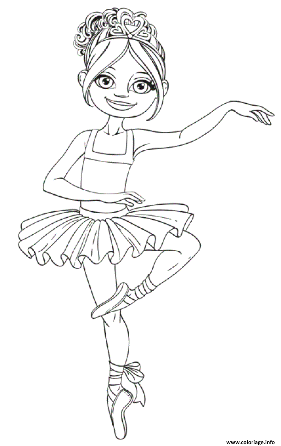 Coloriage danseuse etoile princesse  JeColorie.com