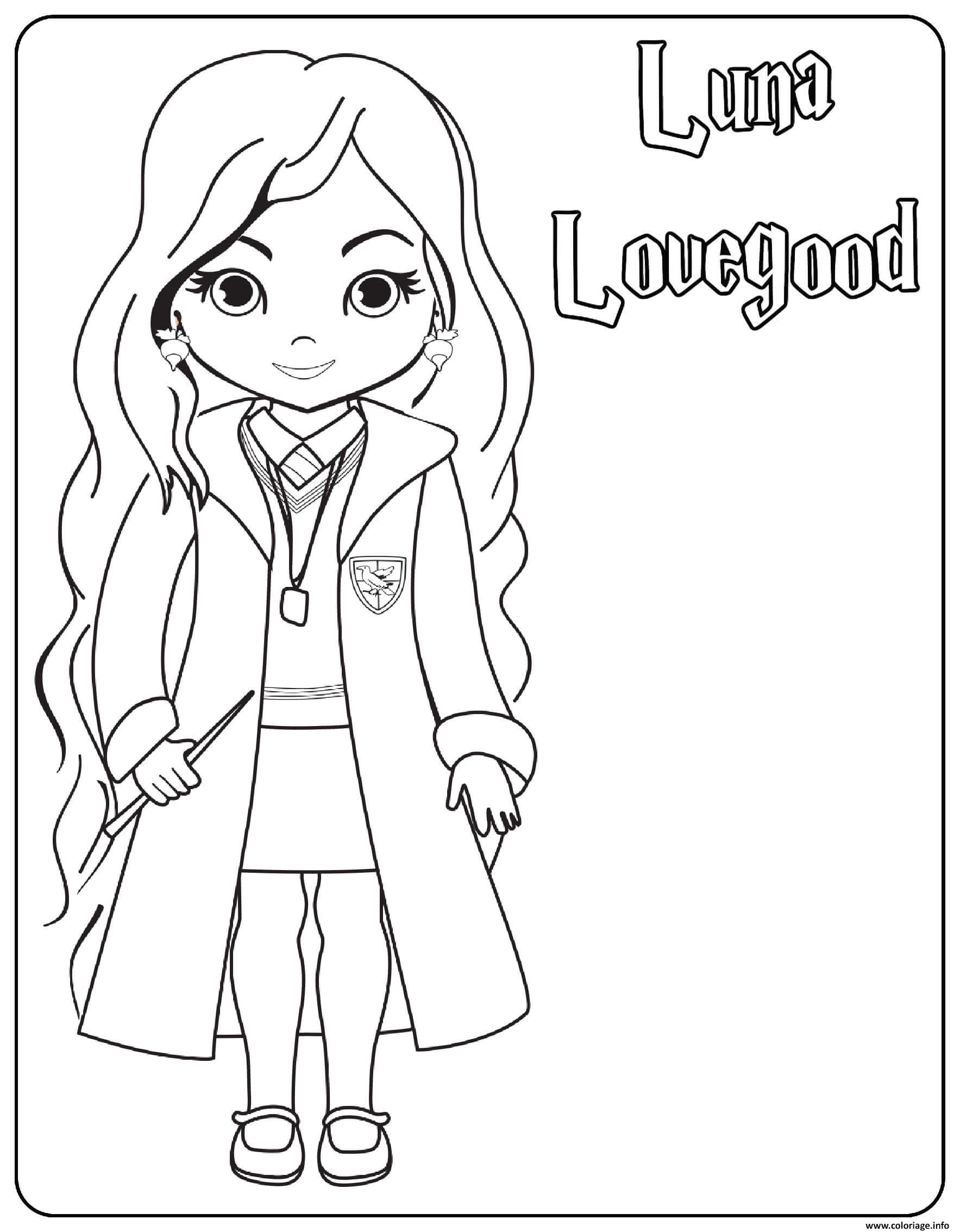 Coloriage Luna Lovegood  JeColorie.com