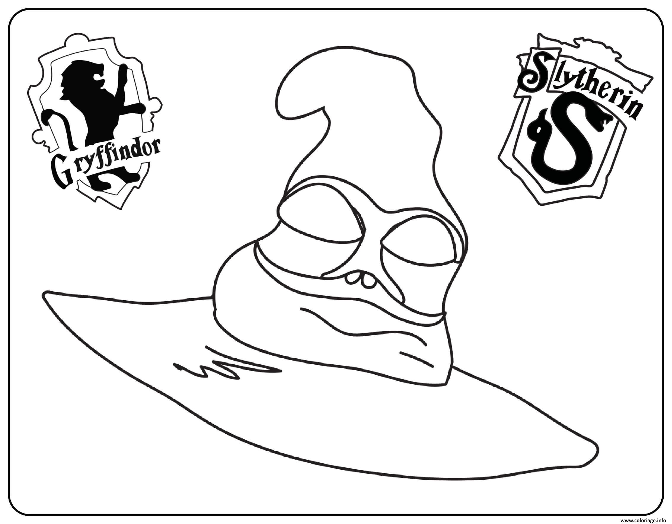 Dessin Sorting Hat Coloriage Gratuit à Imprimer