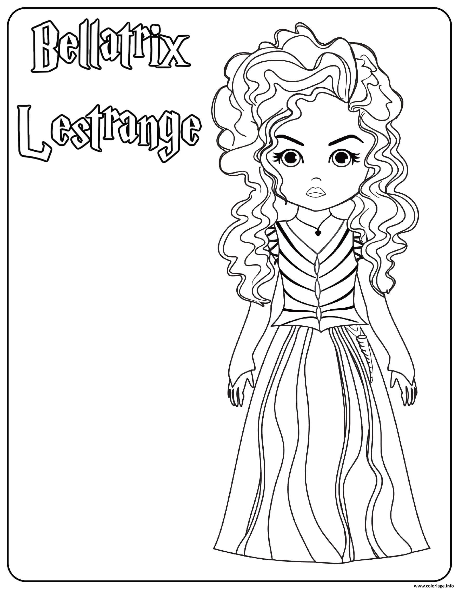 Dessin Bellatrix Lestrange Coloriage Gratuit à Imprimer