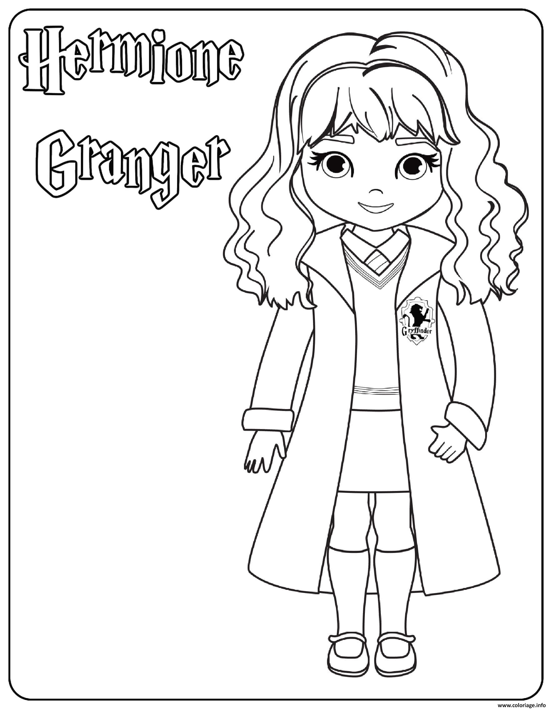 Coloriage Hermione Granger - JeColorie.com