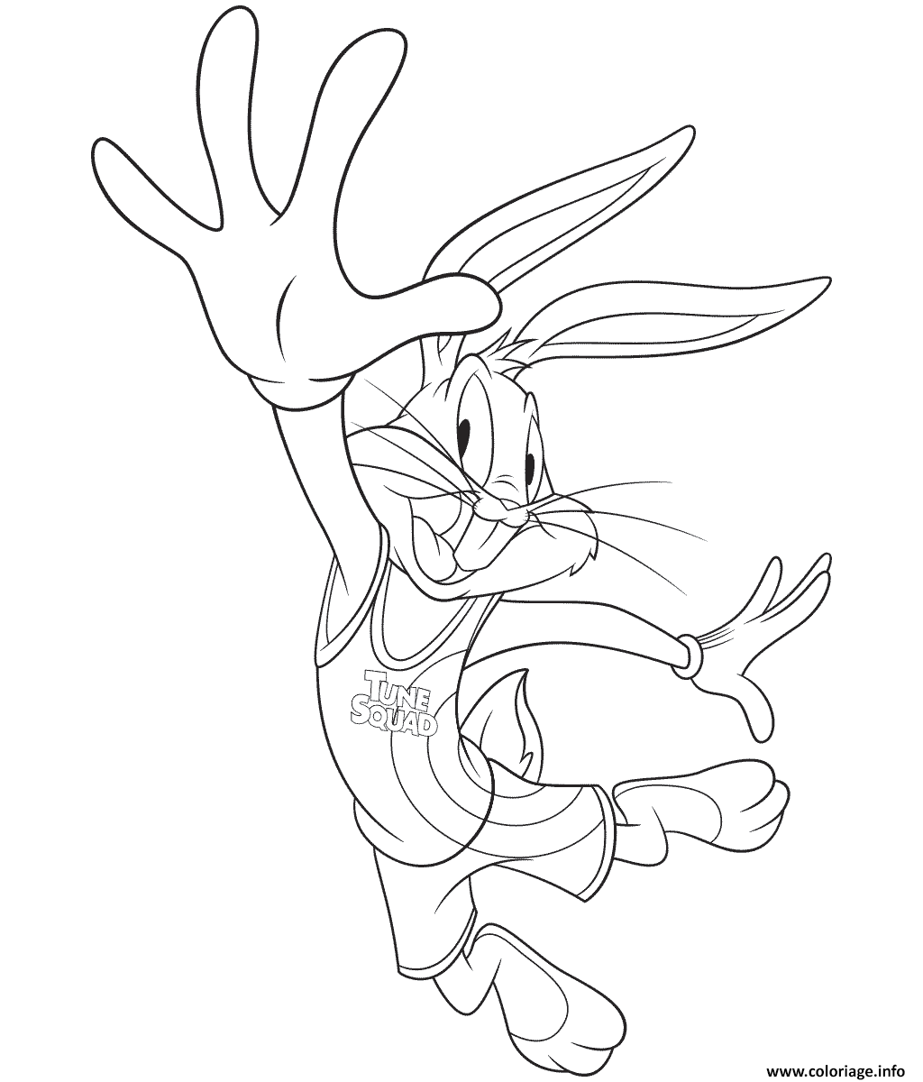Coloriage Bugs Bunny From Space Jam A New Legacy Dessin à Imprimer
