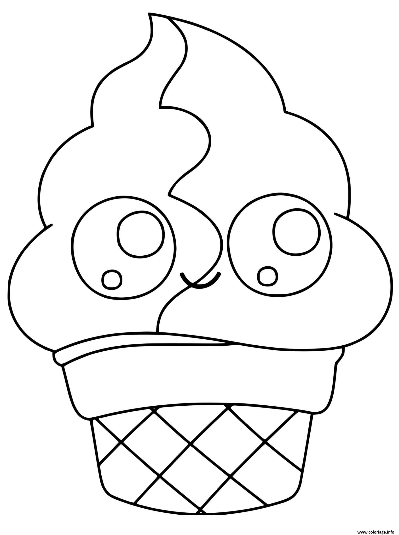 Dessin pot de glace au chocolat Coloriage Gratuit à Imprimer