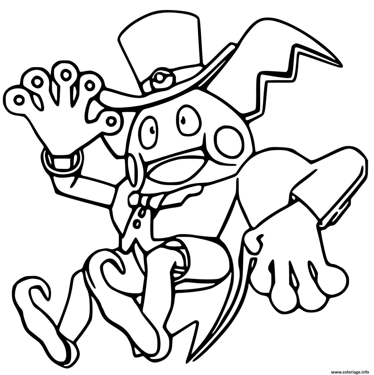 Coloriage Pokemon Unite Mr Mime Magicien Dessin à Imprimer