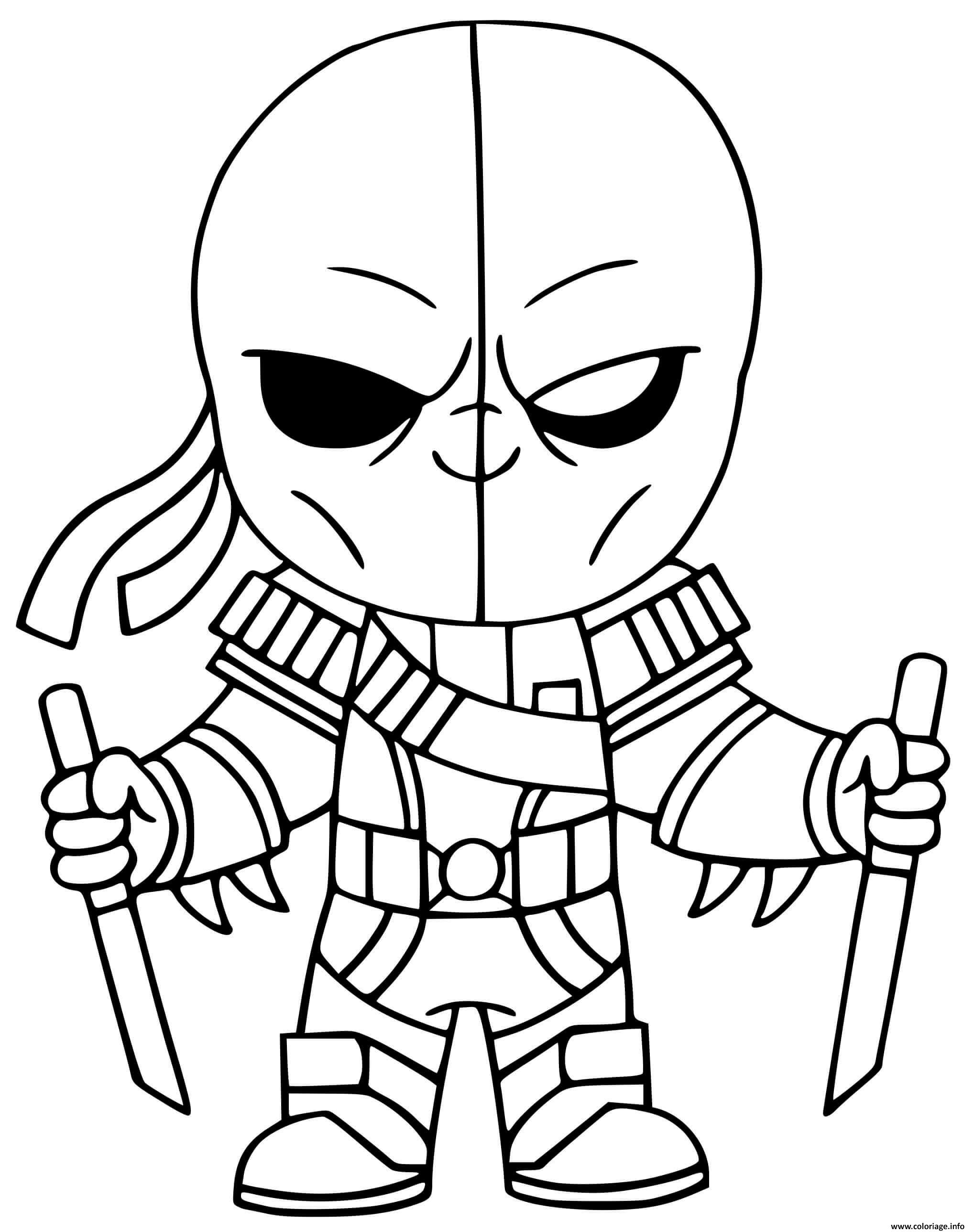 Dessin deathstroke zero skin fortnite Coloriage Gratuit à Imprimer