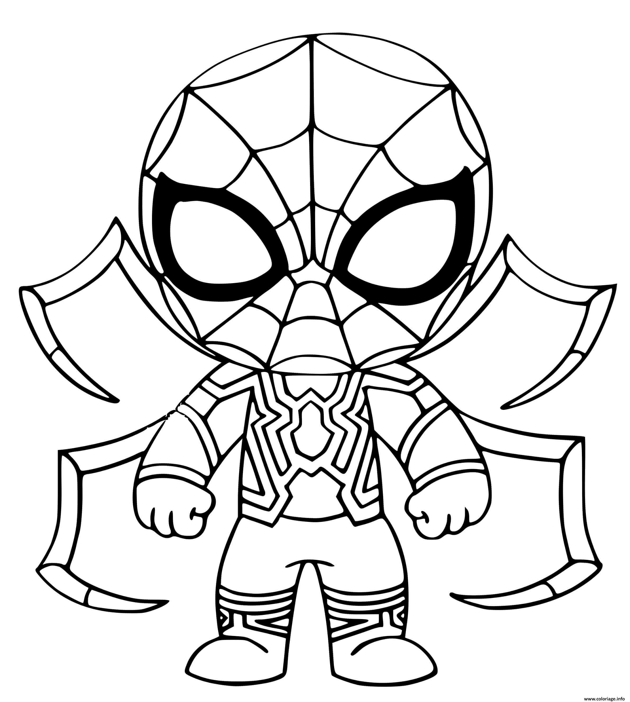 Spiderman En Iron Man Kleurplaat Dessins De Coloriage Super Hros ...