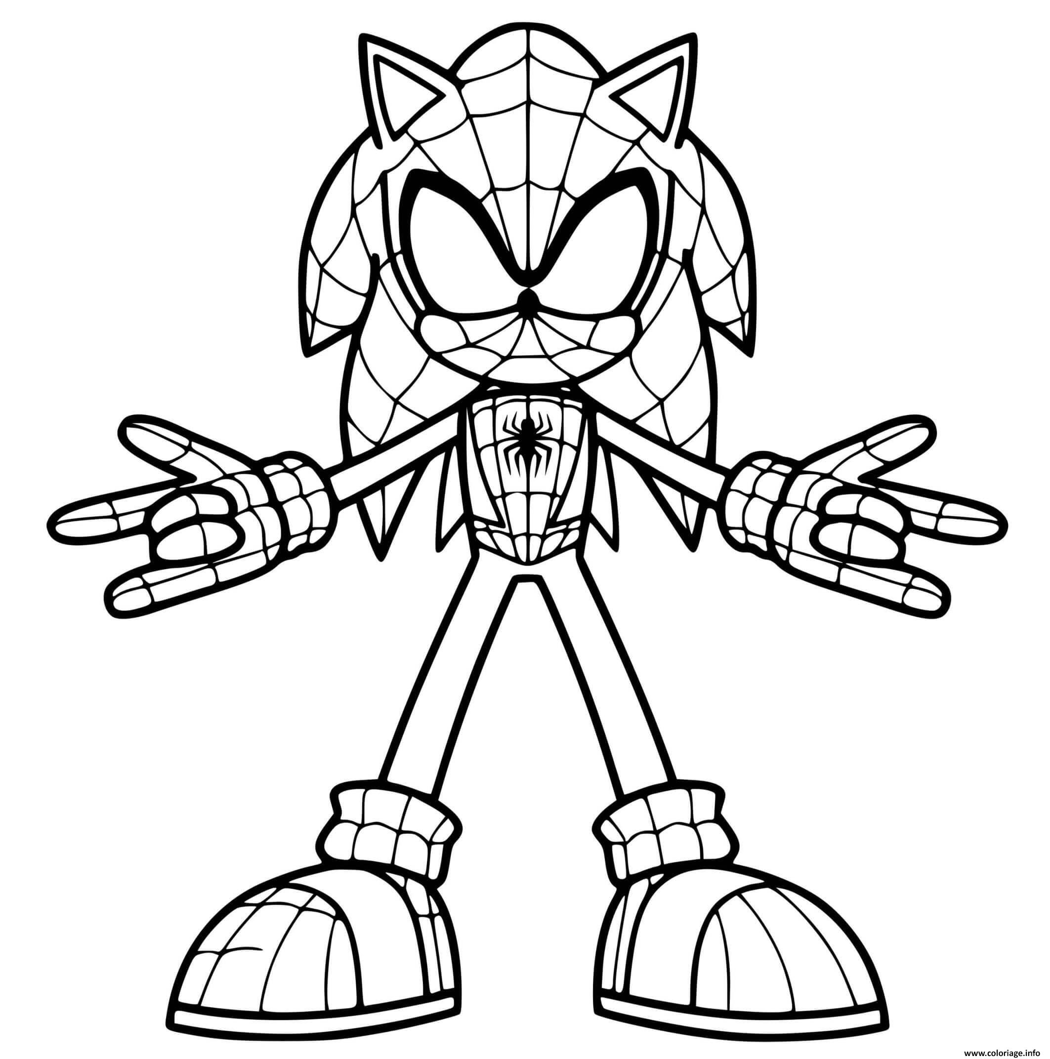 Image de Coloriage Sonic Spiderman