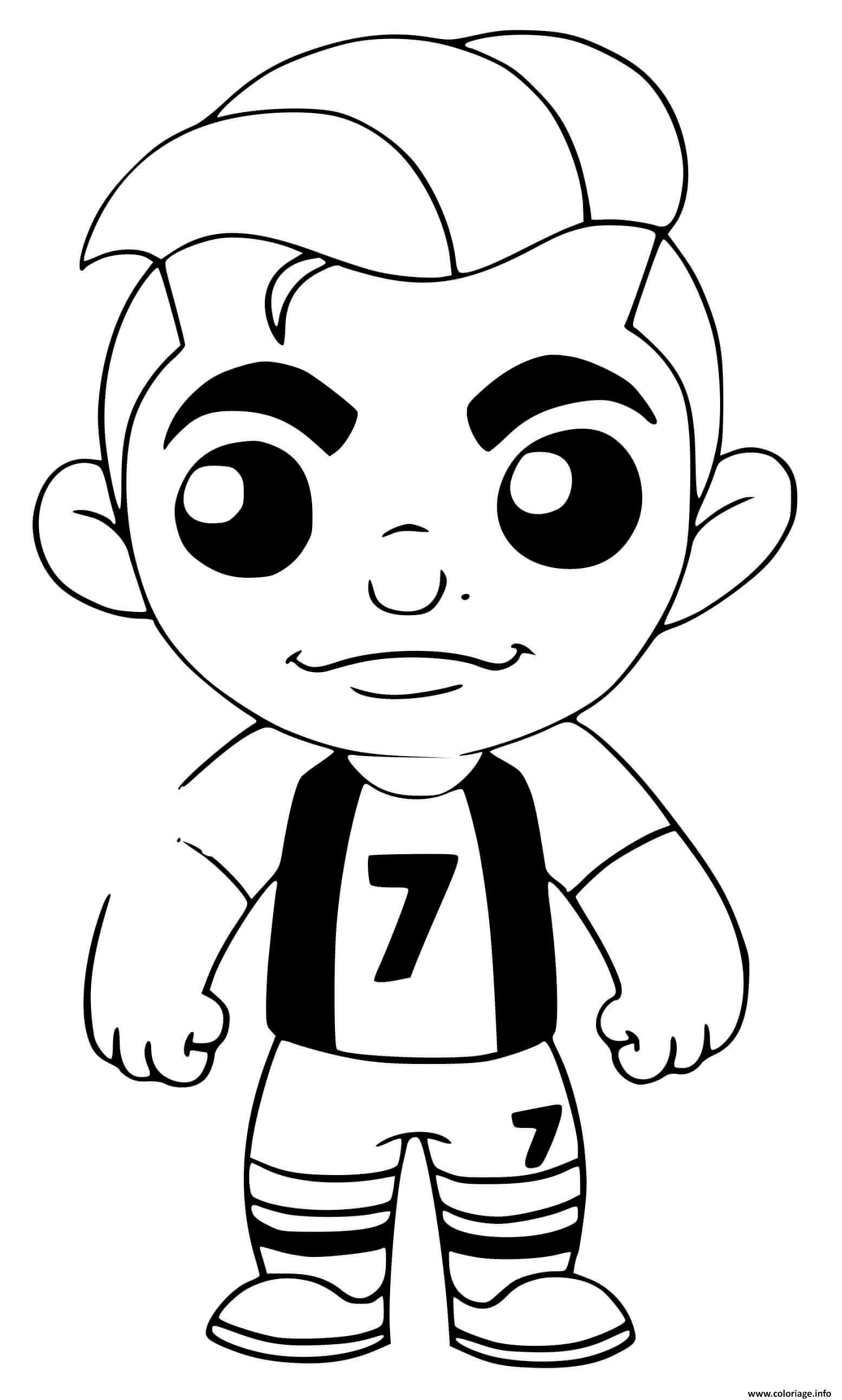 Dessin cristiano ronaldo cartoon 7 juventus Coloriage Gratuit à Imprimer