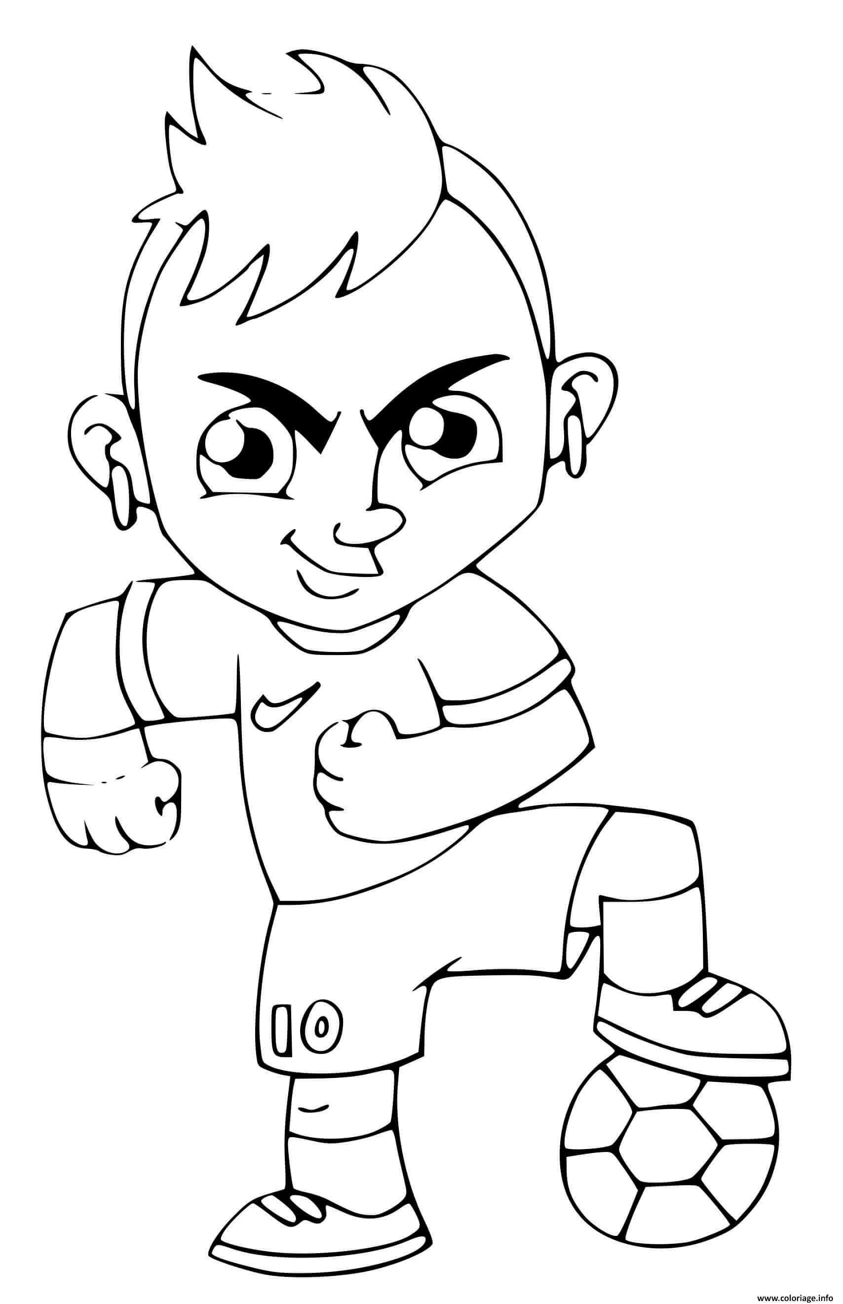 Coloriage Neymar Jr Cartoon Brazil Psg Football Dessin Foot imprimer